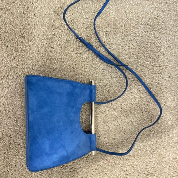 STAUD Mar Mini Bag Blue Suede - Picture 4 of 6